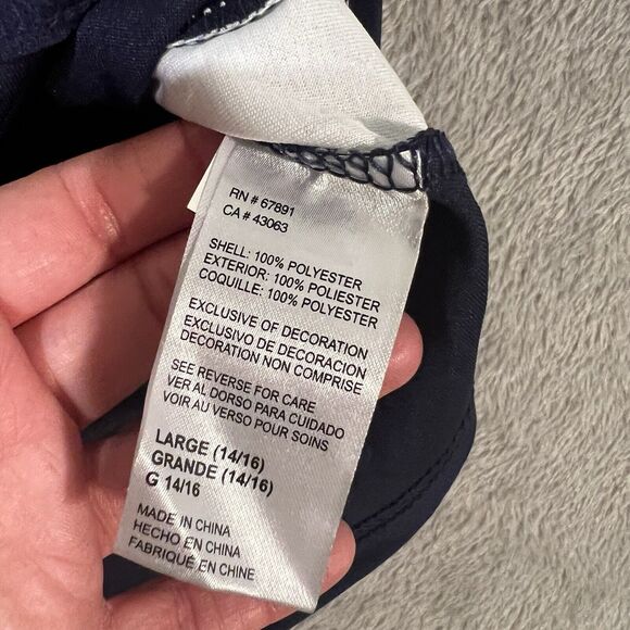 Atlanta Braves Baseball Jersey Youth Large 14/16 Blue MLB Team Athletics - Picture 4 of 6